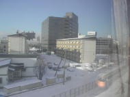 銀世界の札幌市に入ってきました。あと少しで到着・・・・。