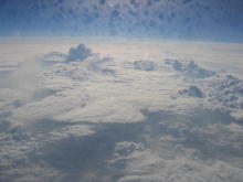 関東北部上空の雲。