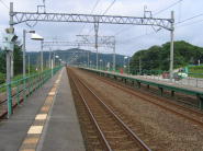初めて知内駅のホームに立ってみました。