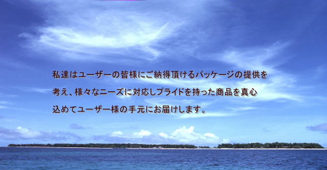 私たちはユーザーの皆様にご納得頂けるパッケージの提案を考え、様々なニーズに対応しプライドを持った商品を真心込めてユーザー様の手元にお届けします。段ボールのウィンパッケージ　