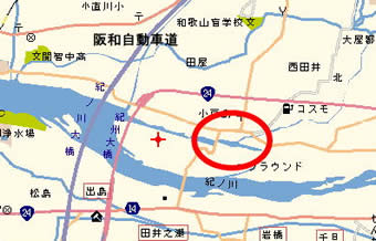 紀ノ川のポイント地図