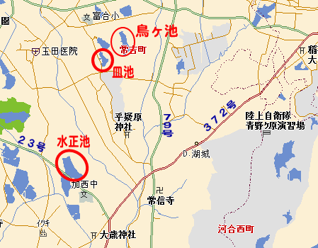 兵庫県 加西周辺の地図