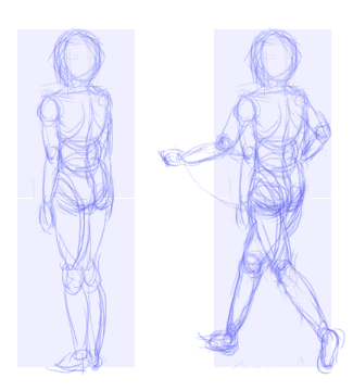 Opencanvasで描く簡単イラスト講座 人体のバランス2 身体を動かす