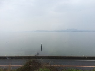 サンライズ出雲から見る宍道湖