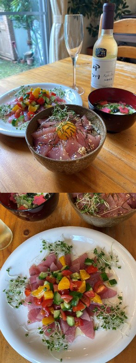 釣れたワラサでの簡単ランチ