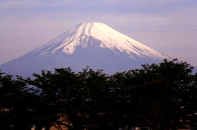 快晴の朝焼け富士
