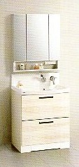 クリナップ　洗面化粧台　ファンシオ　 間口75cm　スキンケア3面鏡