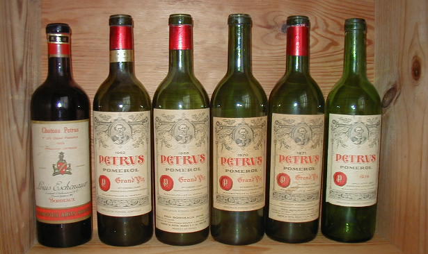 ペトリュス1959、ペトリュス1962、ペトリュス1968、ペトリュス1970、ペトリュス1971、ペトリュス1979