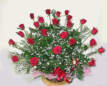 25 roses arrangement