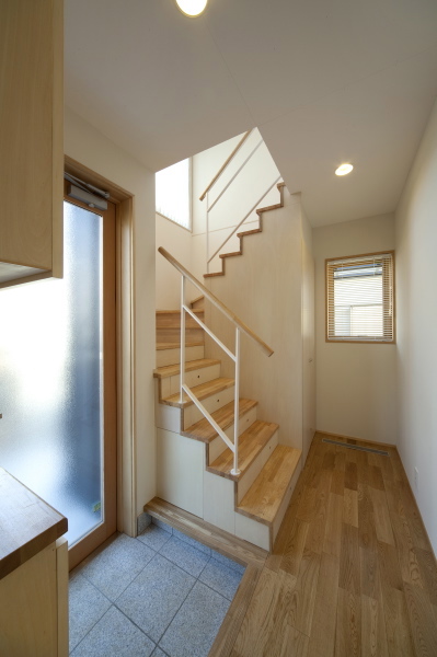 photo:玄関ドアと階段