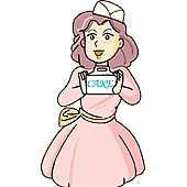 
�����ɂ̓P�[�L�̔�������Ă��鏗���̃C���X�g������܂��B